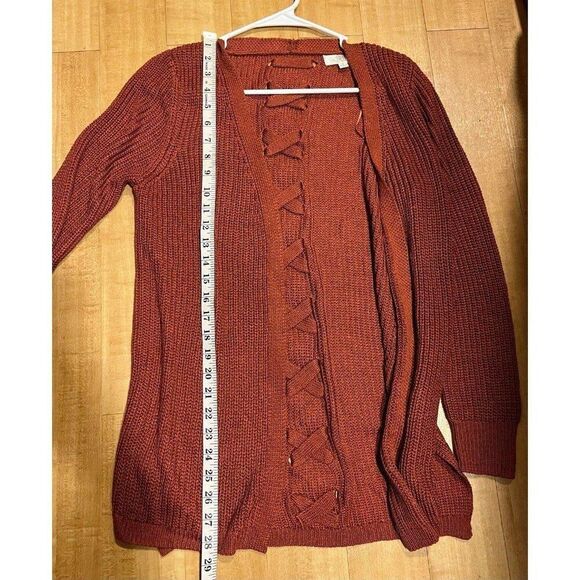 Pinque Women Fall Chic Jamelya Back Detail Cardigan Coquette Feminine Sweater - Picture 8 of 8